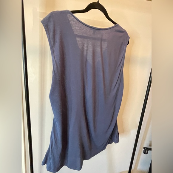 Women’s sLarge Blue/Black top.Cowl neck. Gently used - Picture 5 of 5